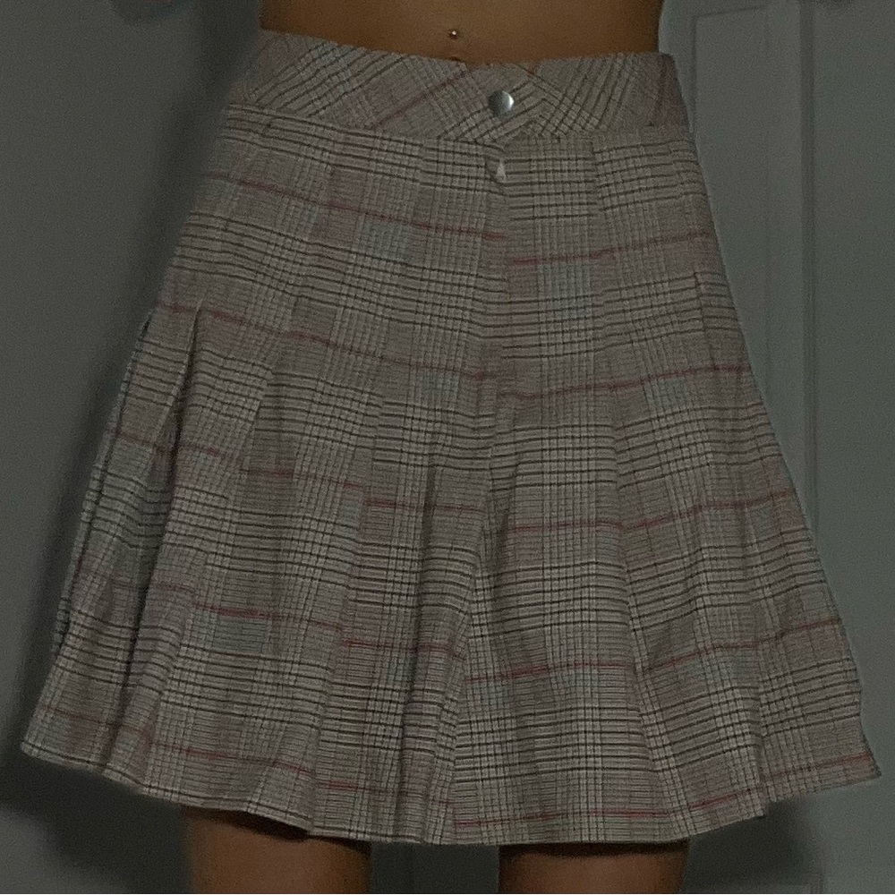 Plaid A-Line Skirt
